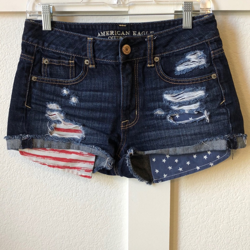 American Eagle Flag Shorts